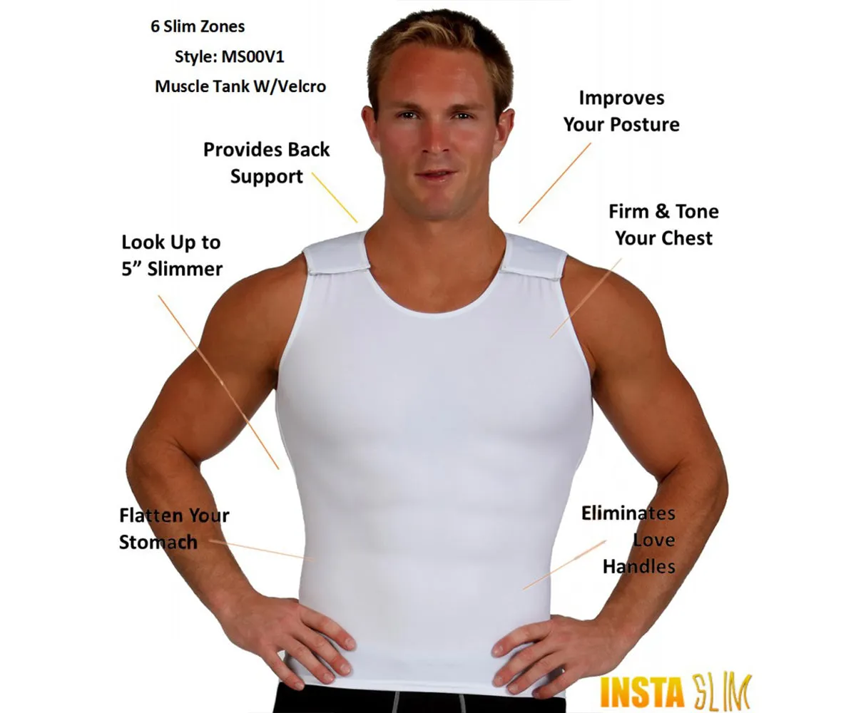 Insta Slim High Compression Muscle Tank Hook and Loop MS00V1 by InstantFigure - InstaSlim - InstantRecoveryMD