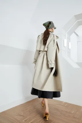 Ivyshape | Beige Trench Coat