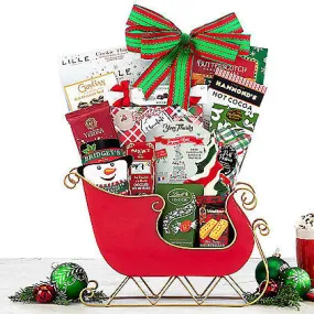 JOY to the World: Christmas Sleigh Gift Basket