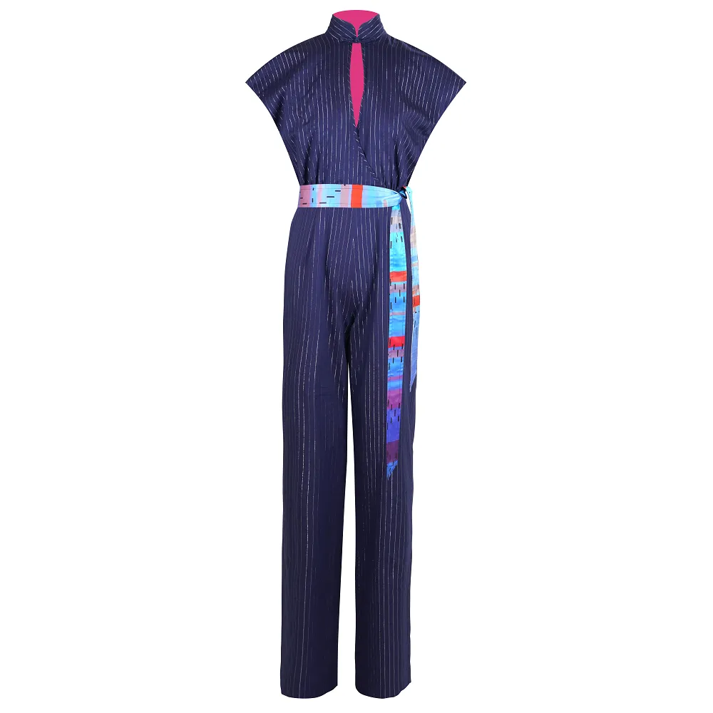 【JUMPSUIT】Indigo Jumpsuit (紅白藍)