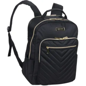 Kenneth Cole Reaction | Quilted 15-Inch Laptop & Tablet Fashion Travel Backpack | Black