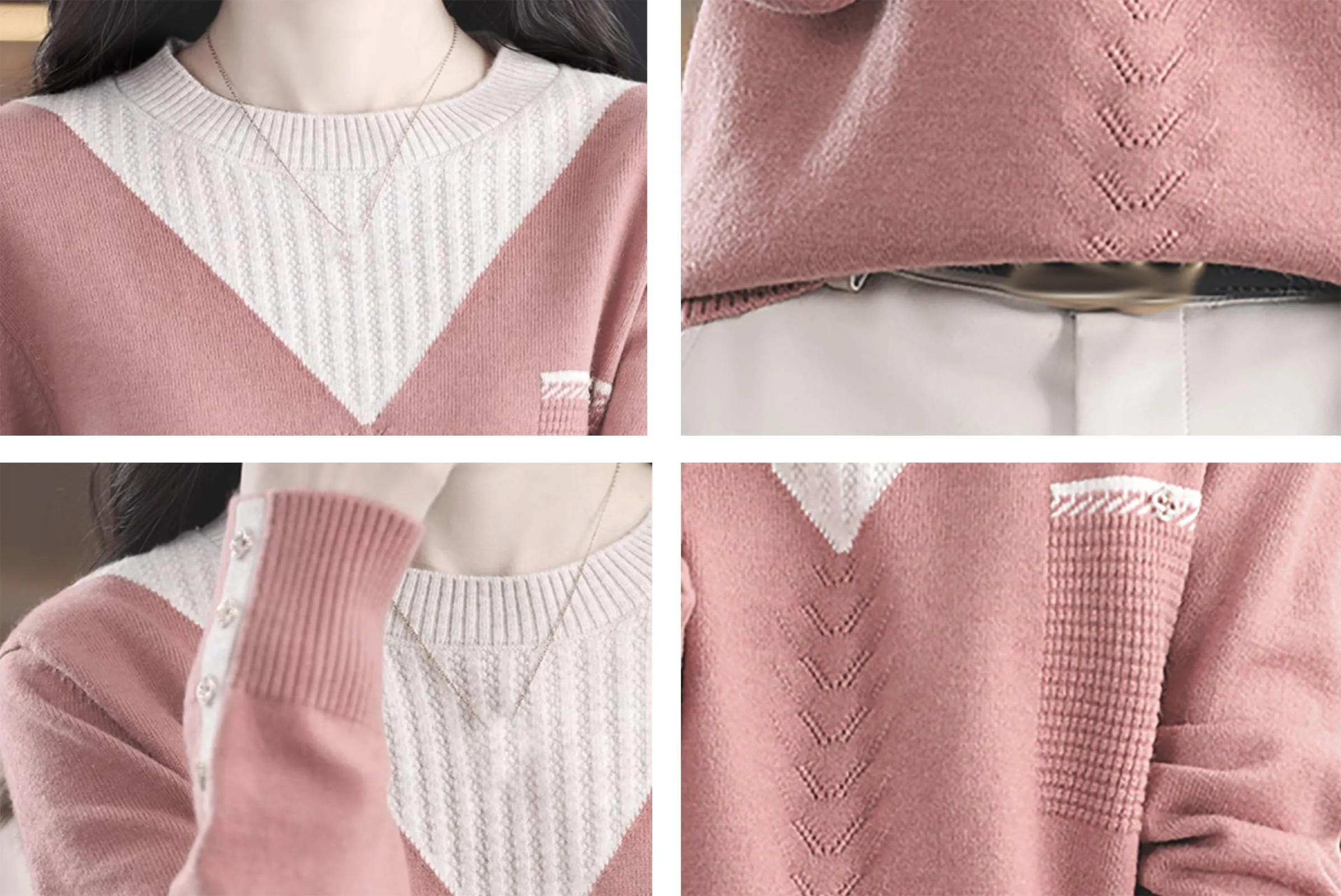 Knit Layered Loose Fall Pullover Tops