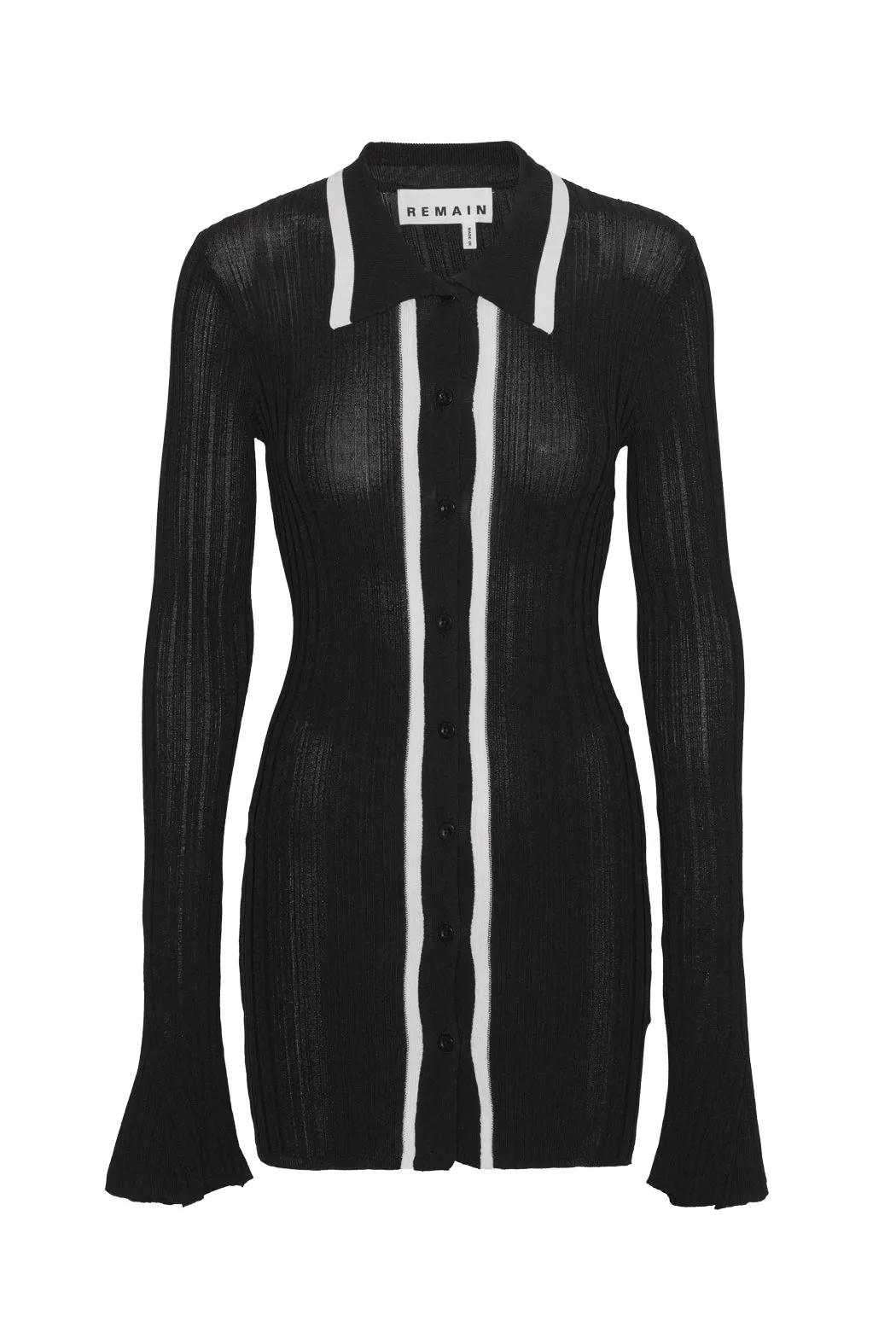 Knit Slim Cardigan - Black Comb.