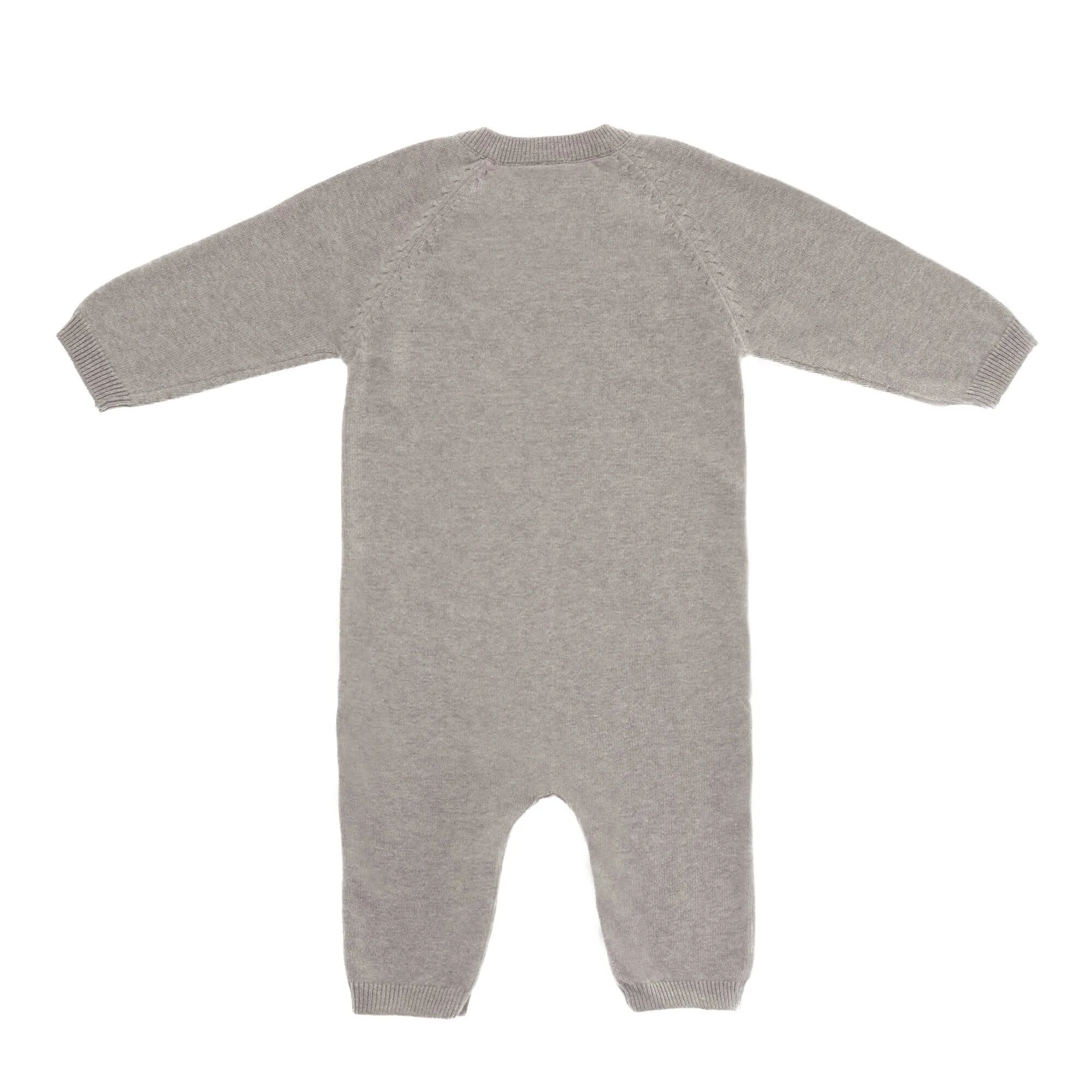 Knitted Overall GOTS Strampler - Garden Explorer Grey