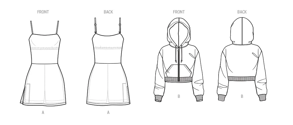 Know Me sewing pattern KM2080 Dress and Hoodie by The Stitch Fitz
