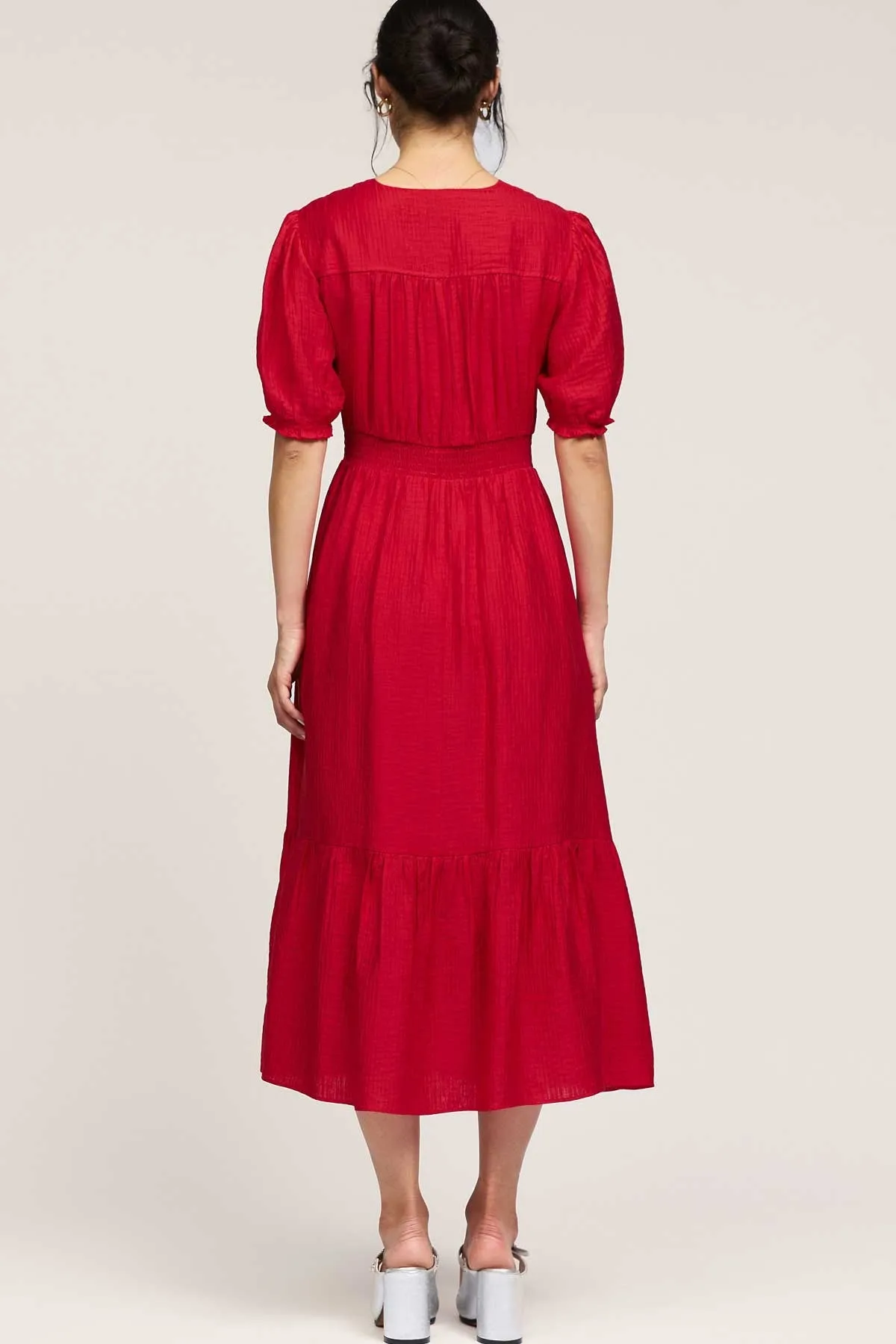 Lady In Red Twist Front Dress