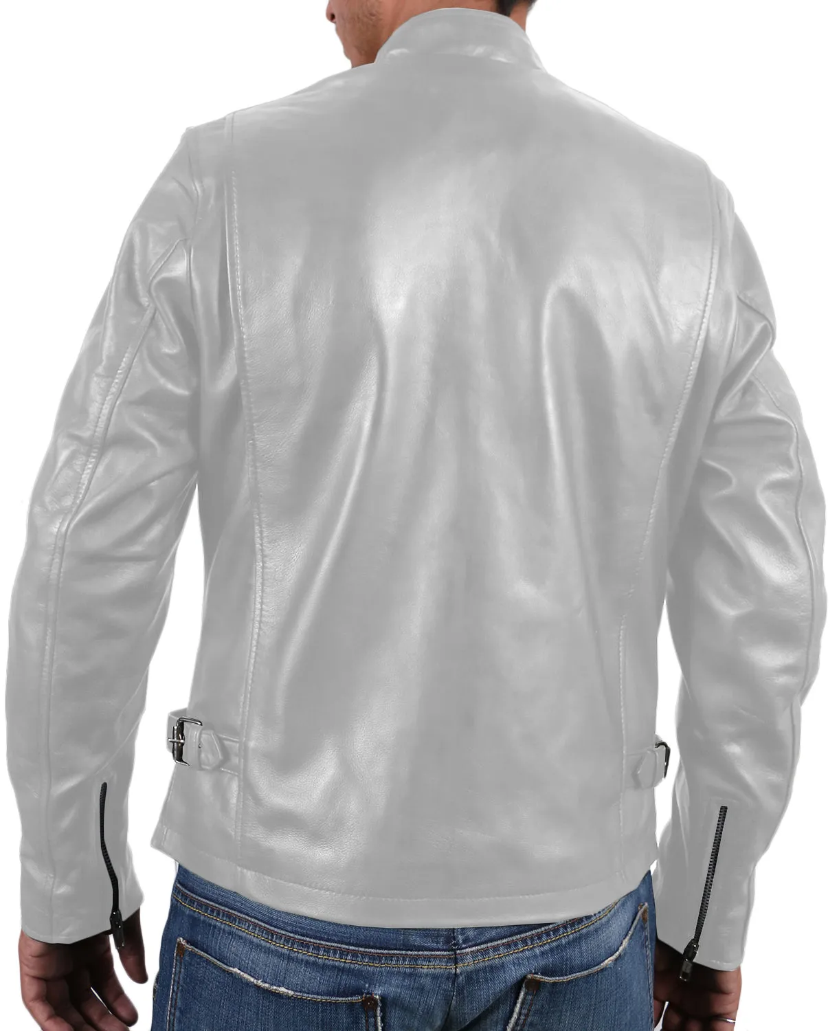 Leather Jackets Hub Mens Genuine Lambskin Leather Jacket (Black, Classic Jacket) - 1501070