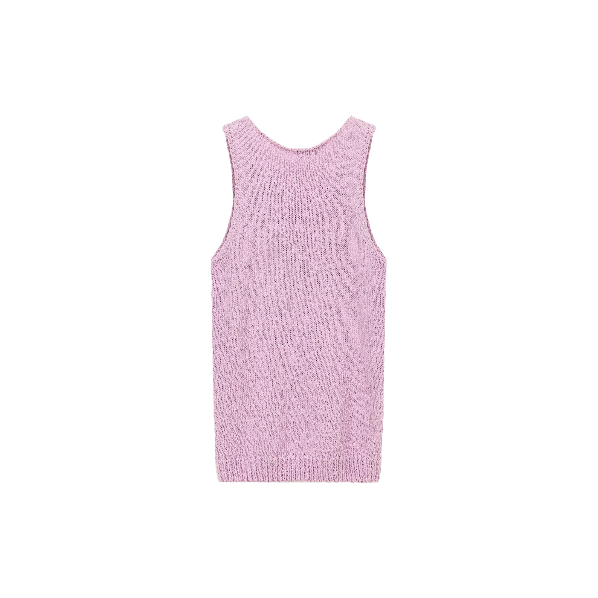 Lettering Sleeveless Knit Top