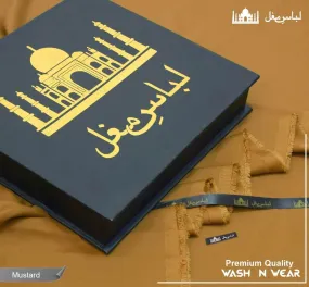 Libas-e-Mughal All Season Egyptian Wash & Wear (Mustard)