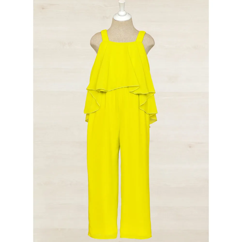 Lime Chiffon Jumpsuit