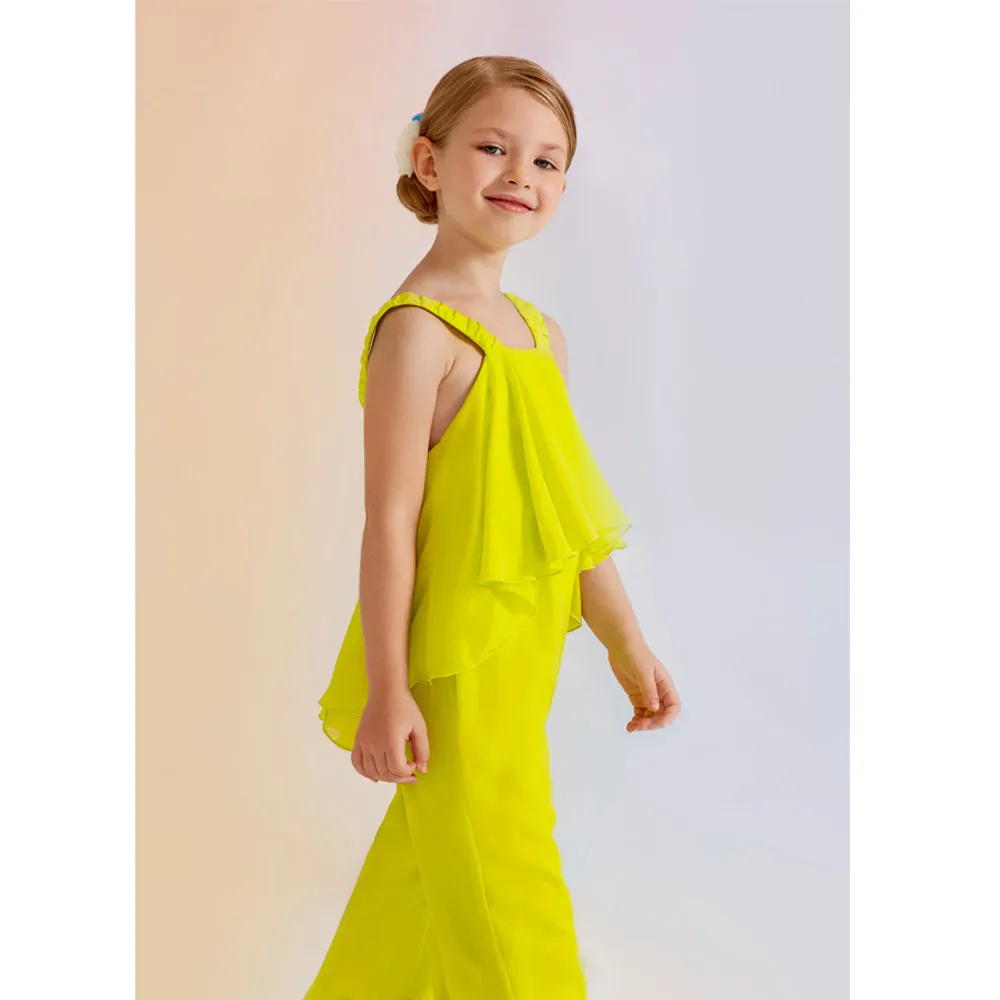Lime Chiffon Jumpsuit