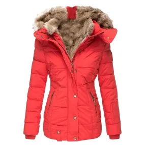Long Warm Winter Trench Coat with Thick Lapel for Women