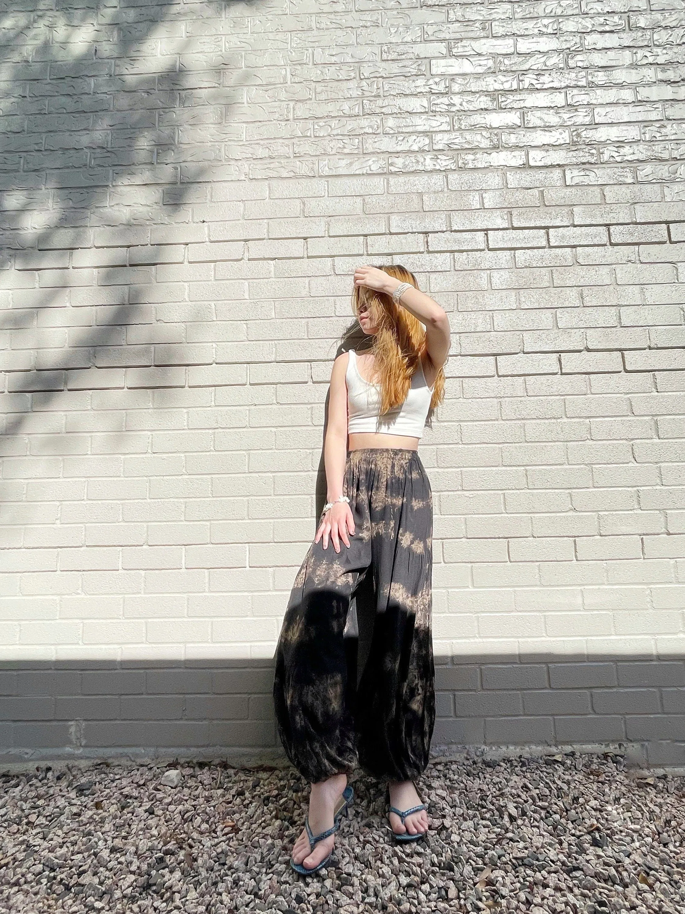 Mak Tie Dye Hippie Pants - Marble