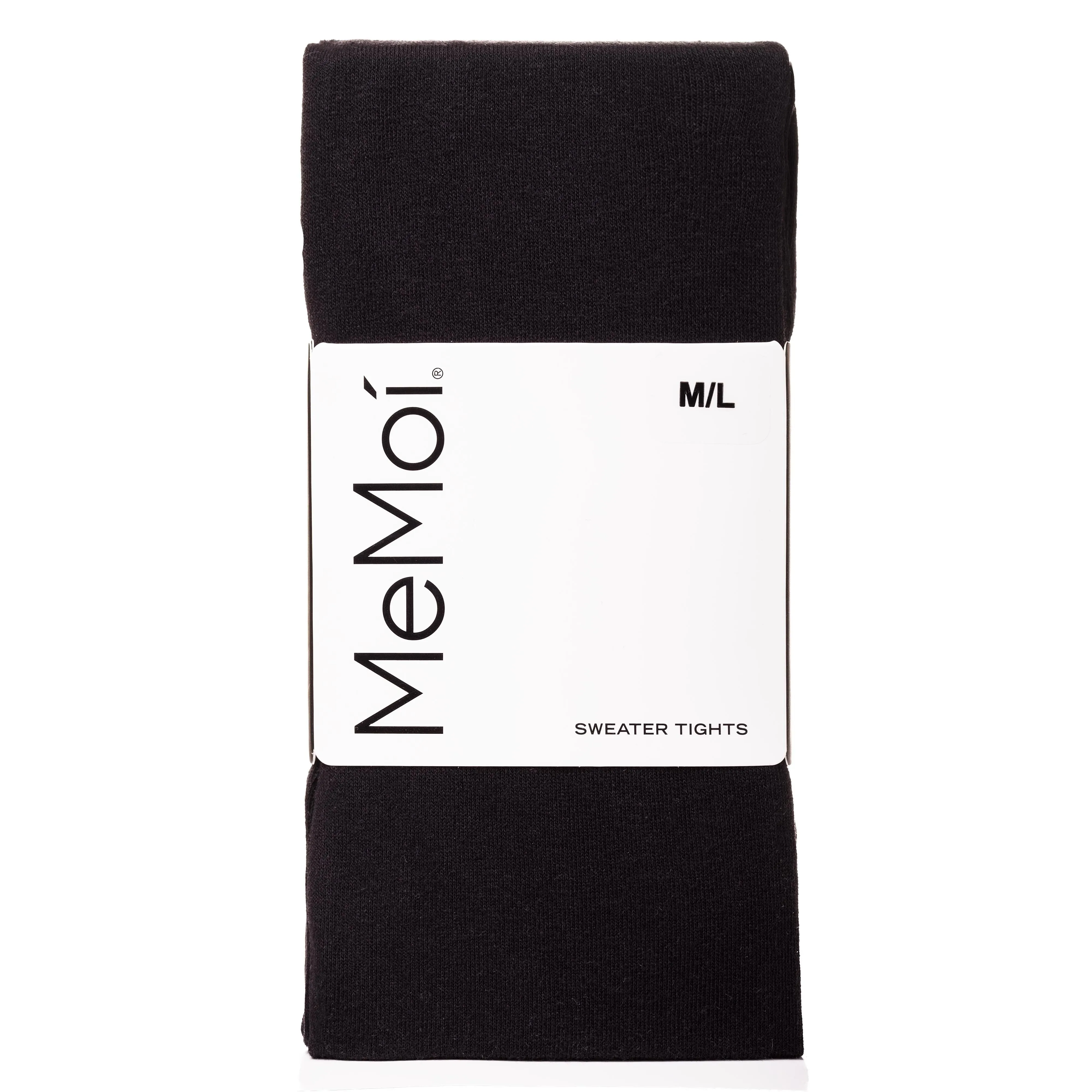 Memoi Cotton Black Flat knit Sweater Tights ~3