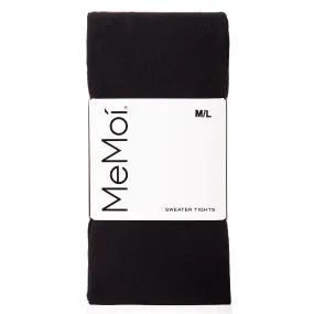 Memoi Cotton Black Flat knit Sweater Tights ~3
