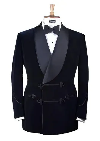 Men Blazer - Velvet Tuxedo Blazer