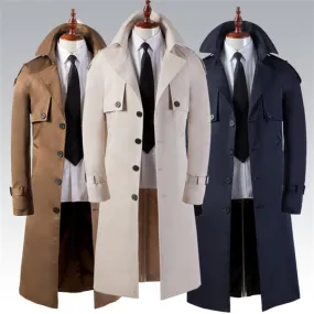 Men's Trench Coat Super Long Over