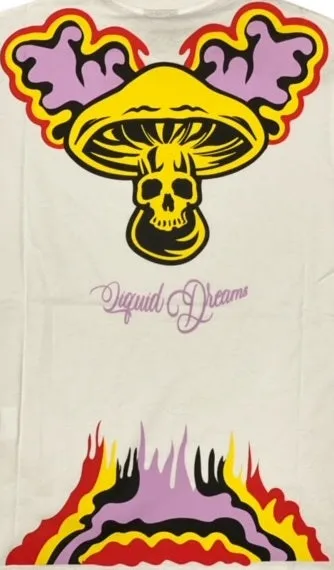 Mushroom T-shirt manica corta da uomo in cotone 19019-02 bianca