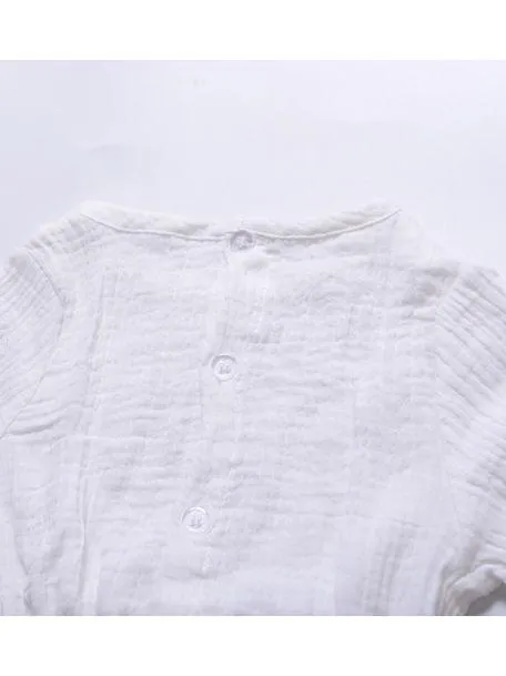 Muslin Solid Color Elasticity Overall