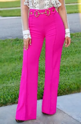 Nevaeh Hoop Buckle High Waist Pants