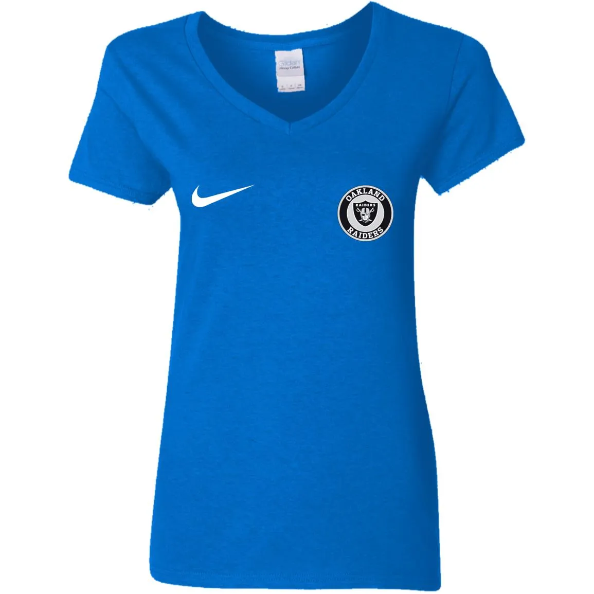 Nike Oakland Raiders Nfl Football Women V-Neck T-Shirt