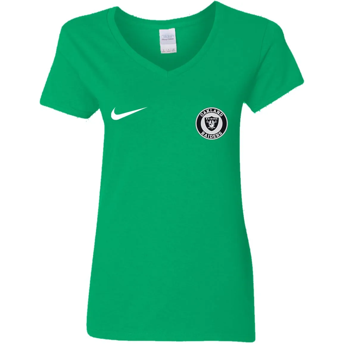 Nike Oakland Raiders Nfl Football Women V-Neck T-Shirt