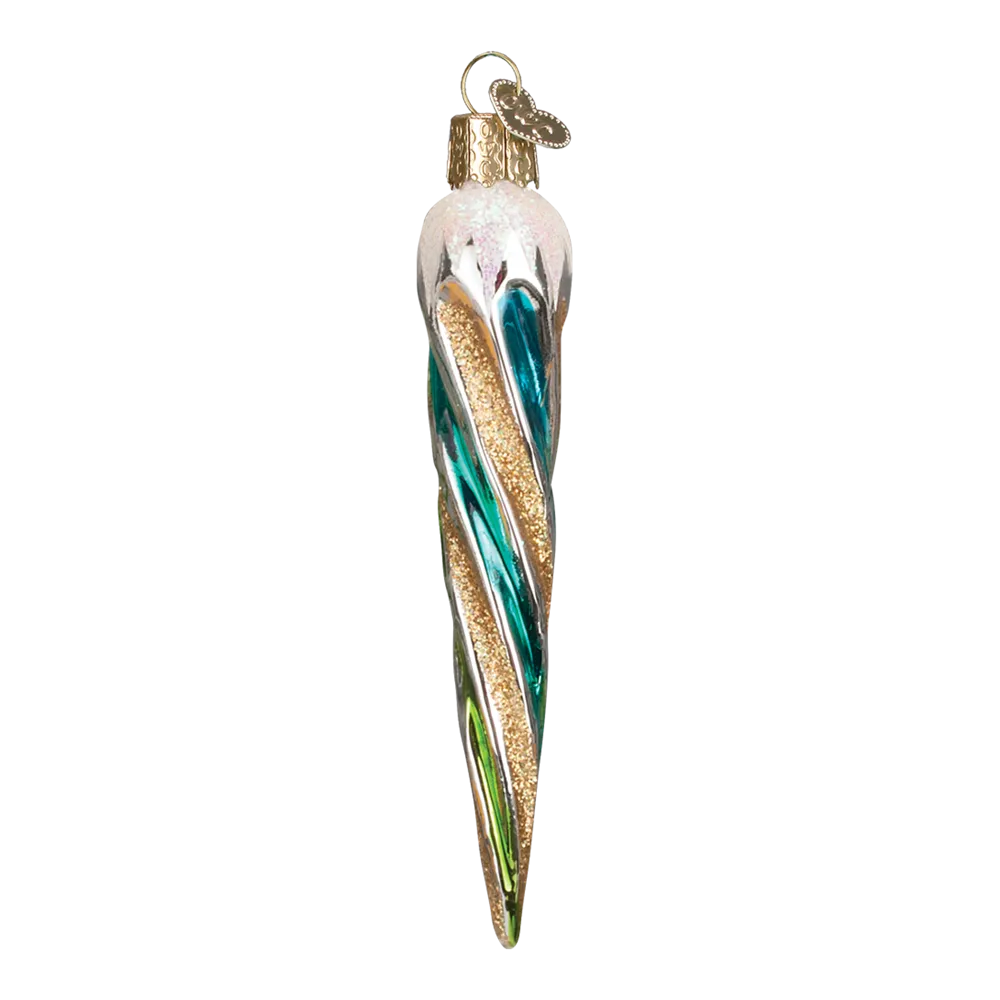 Old World Christmas Fashion Icicles Glass Ornament