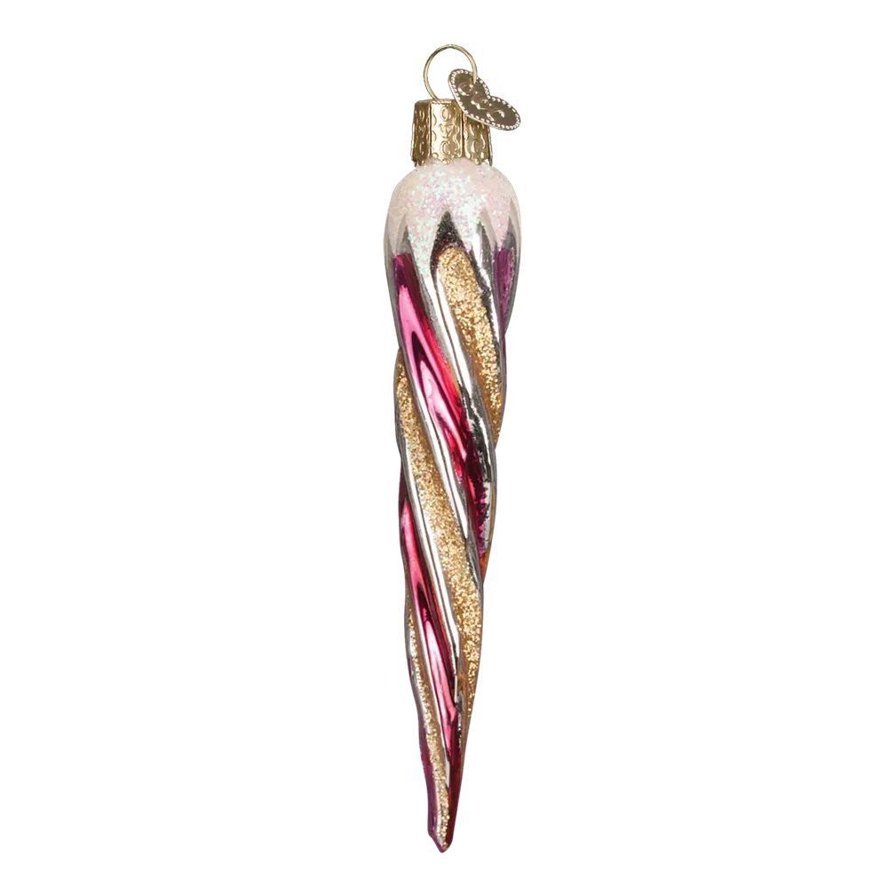 Old World Christmas Fashion Icicles Glass Ornament