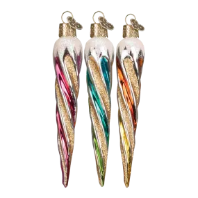 Old World Christmas Fashion Icicles Glass Ornament