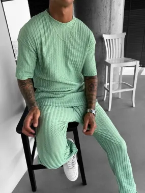 Oversize Structured T-Shirt - Quiet Green