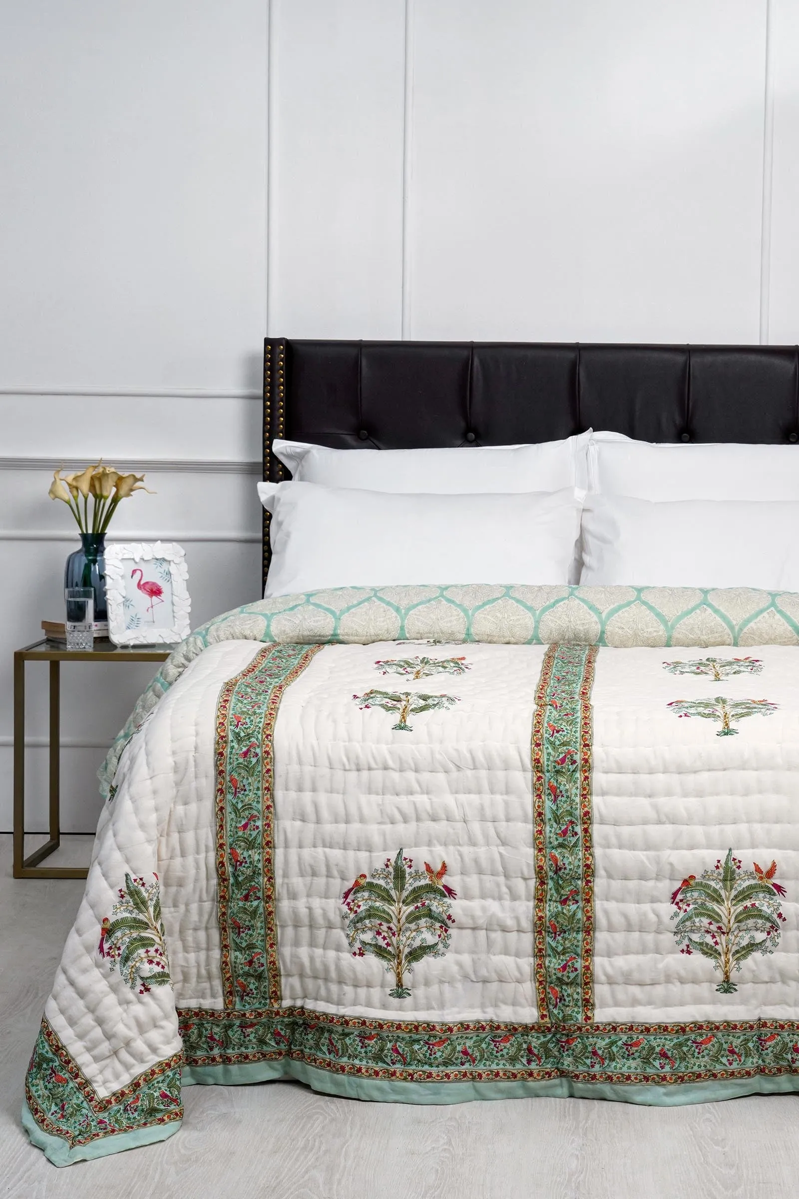 Parrot Bootah Cotton Muslin Quilt