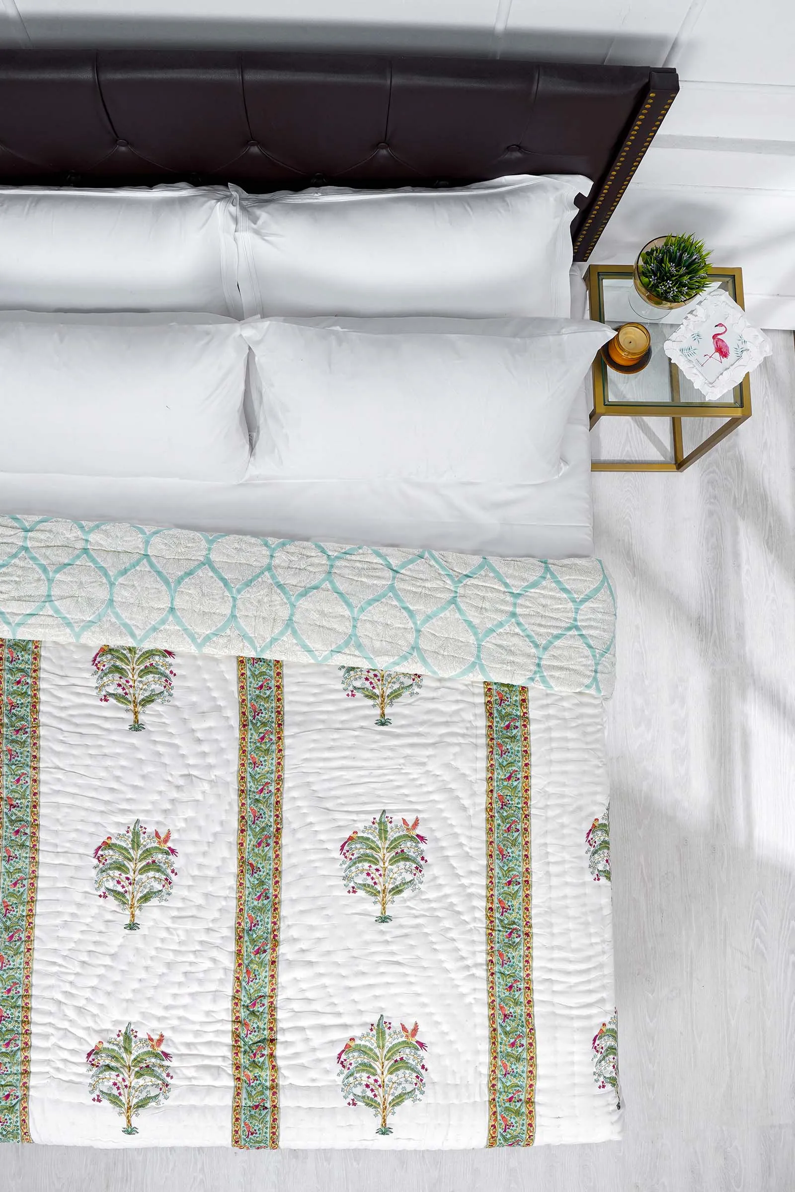 Parrot Bootah Cotton Muslin Quilt