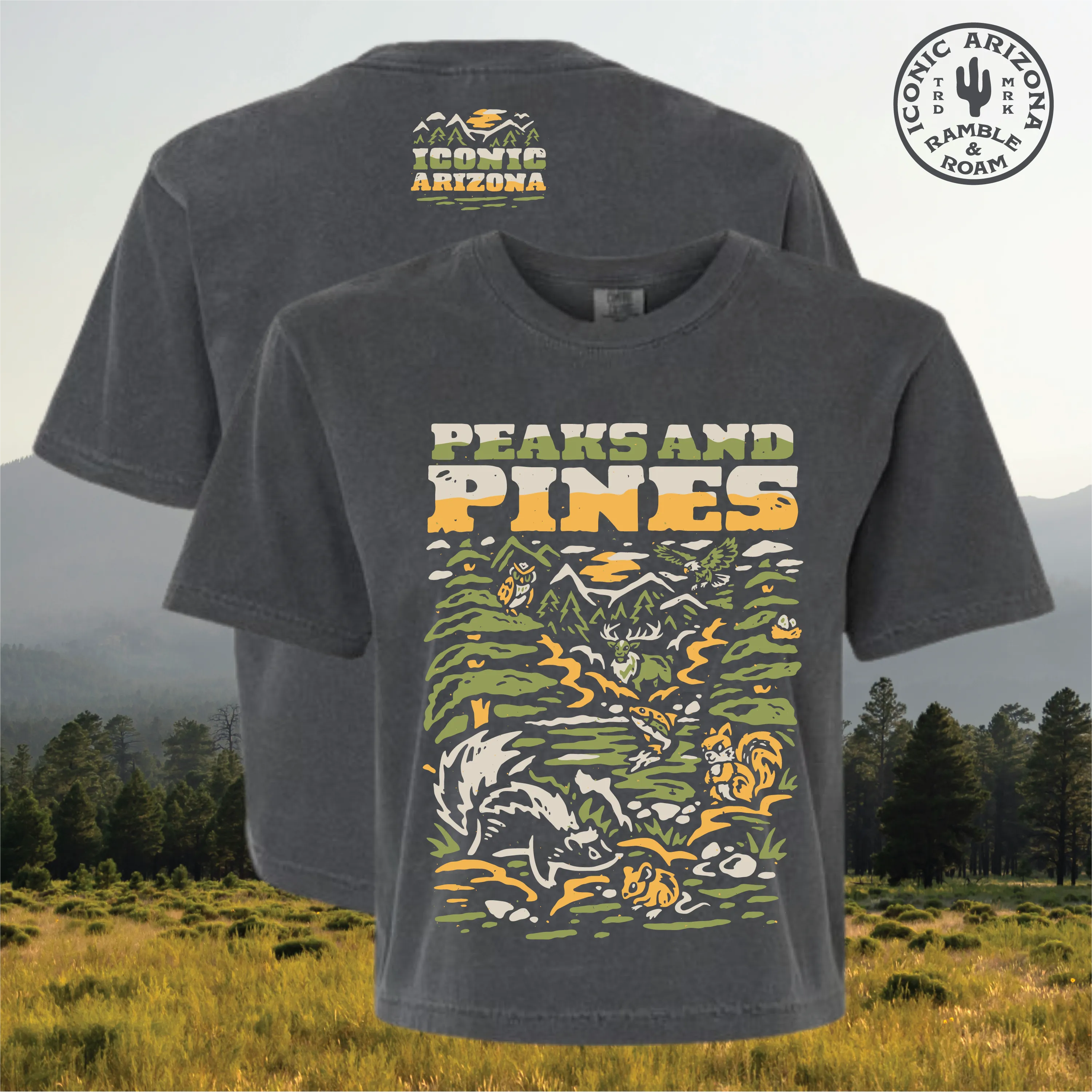 Peaks and Pines Ladies Boxy Crop