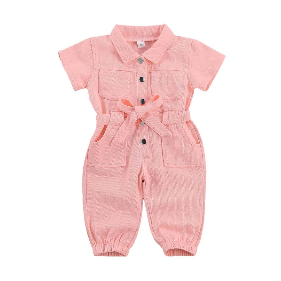 Pink Collar Toddler Jumpsuit