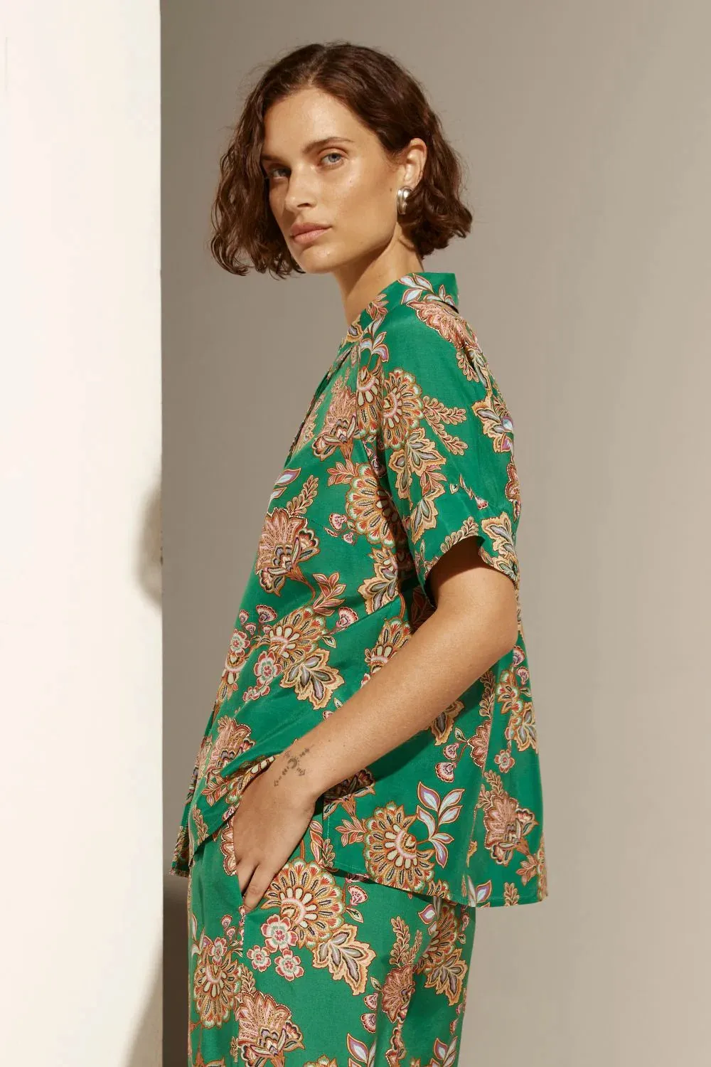 PIXEL TOP | K'gari Palm Green