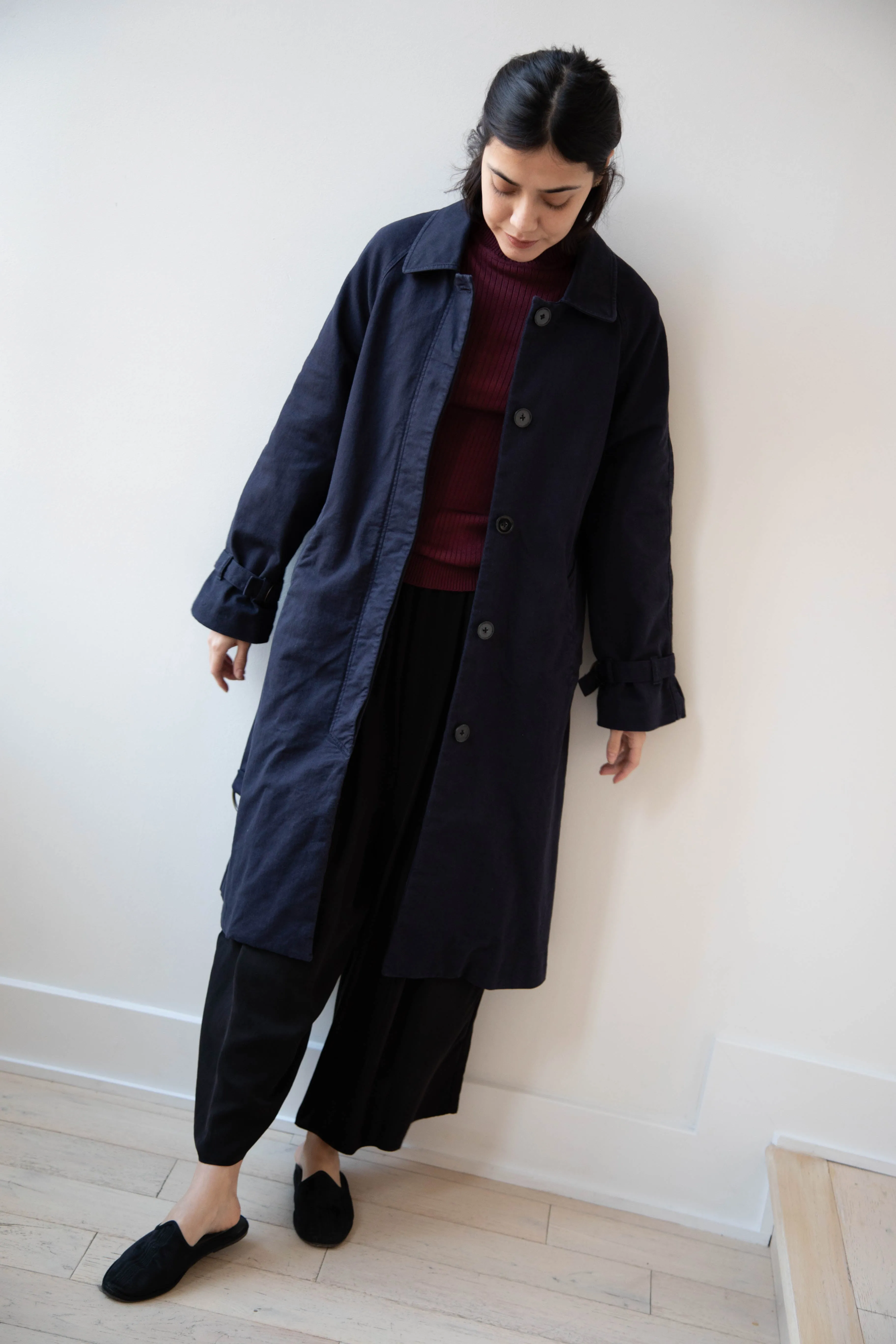 Polder | Amber Trench Coat in Night Blue