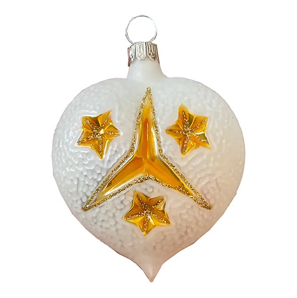 "Good Luck" Heart Ornament by Old German Christmas