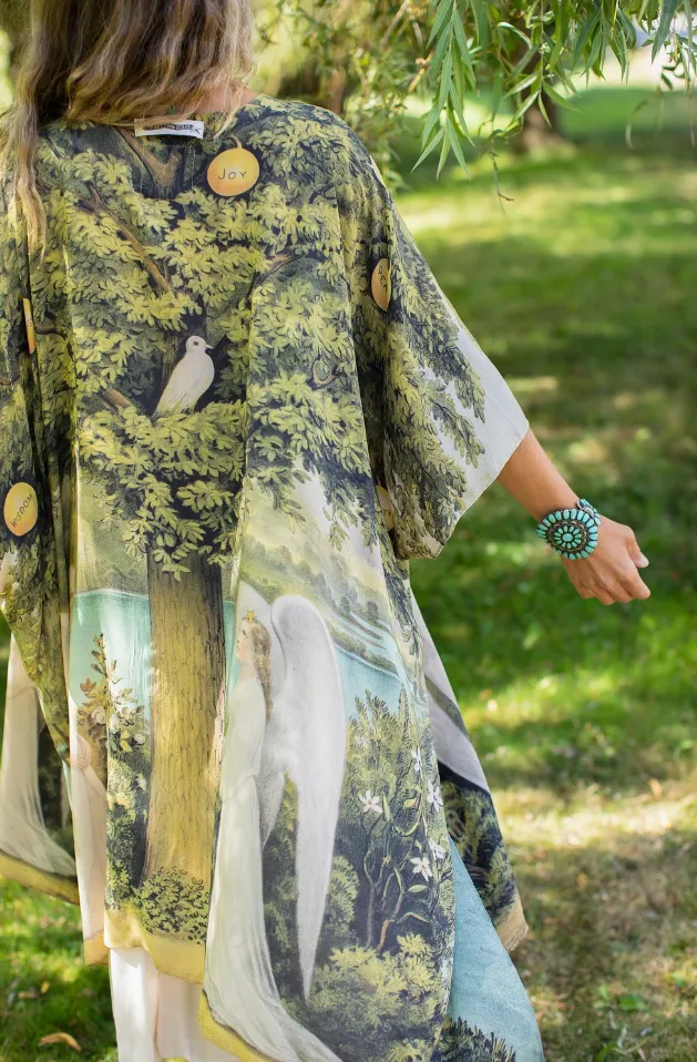 "Tree of Life" Starduster Long Kimono Jacket