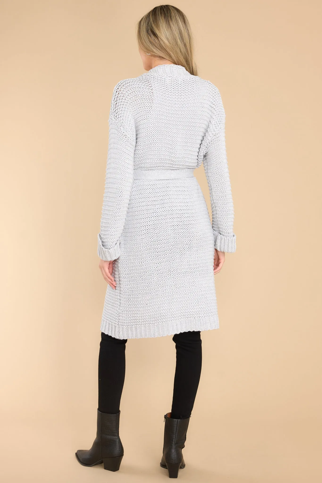 Relax More Grey Cardigan