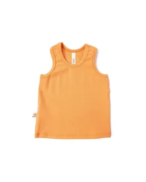 rib knit tank top CO - creamsicle