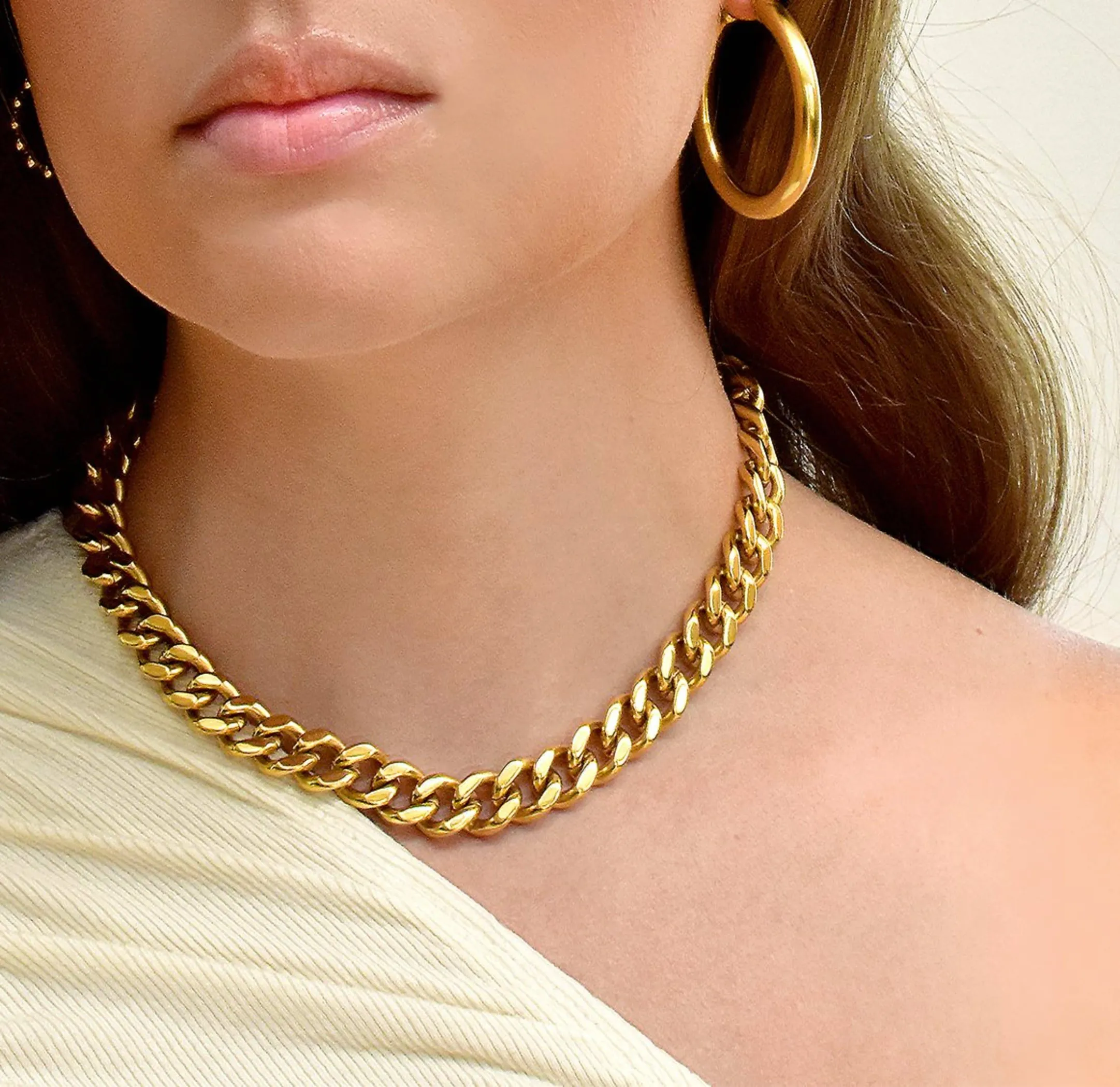 ROBERT GOLD CUBAN CHAIN NECKLACE