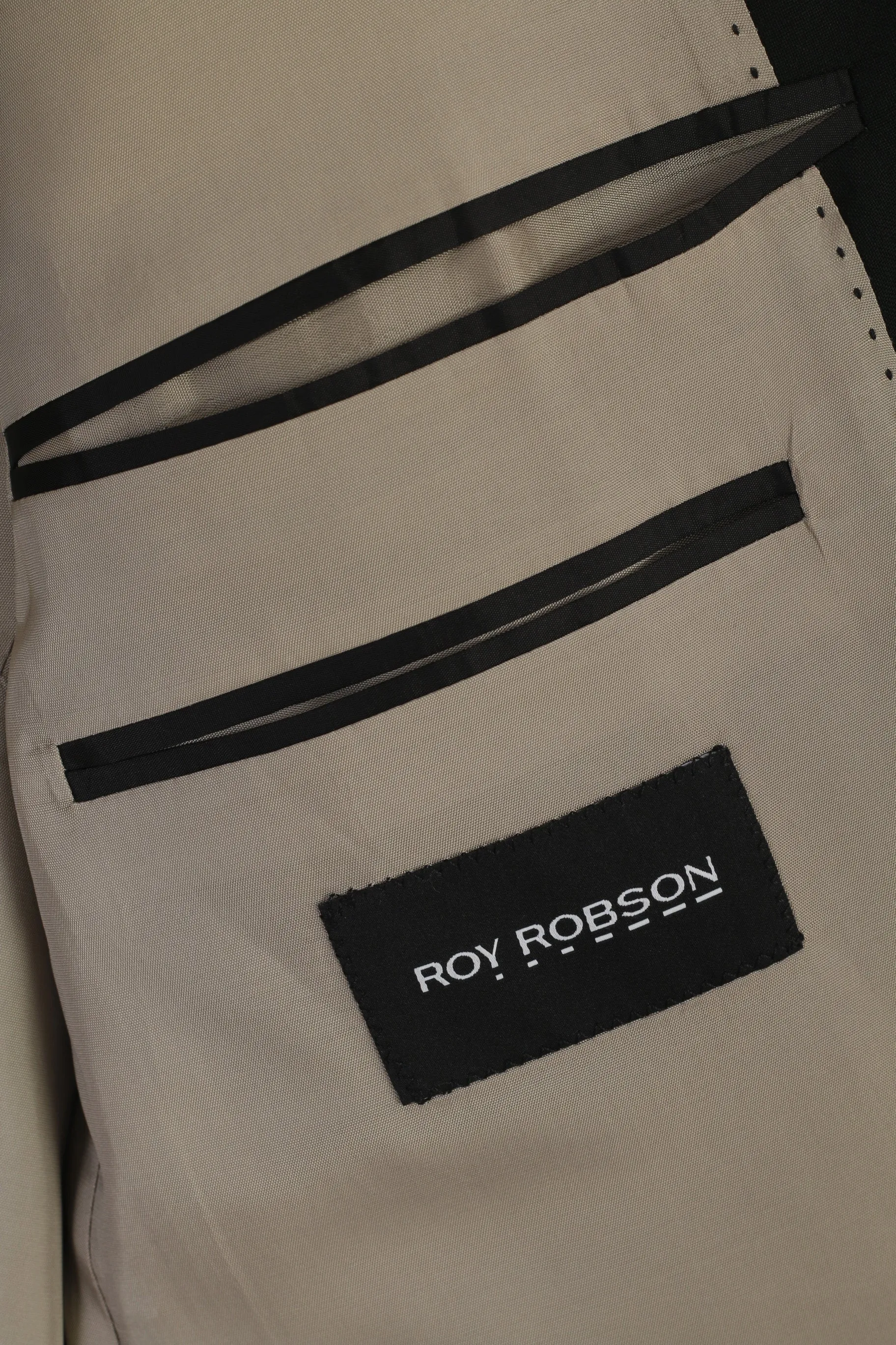 Roy Robson Men 26 40 Blazer Black Wool Reda Super 110's Italy Single Breasted Jacket