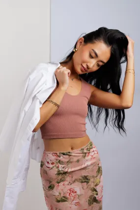 Safiya Cropped Tank in Terracotta - FINAL SALE