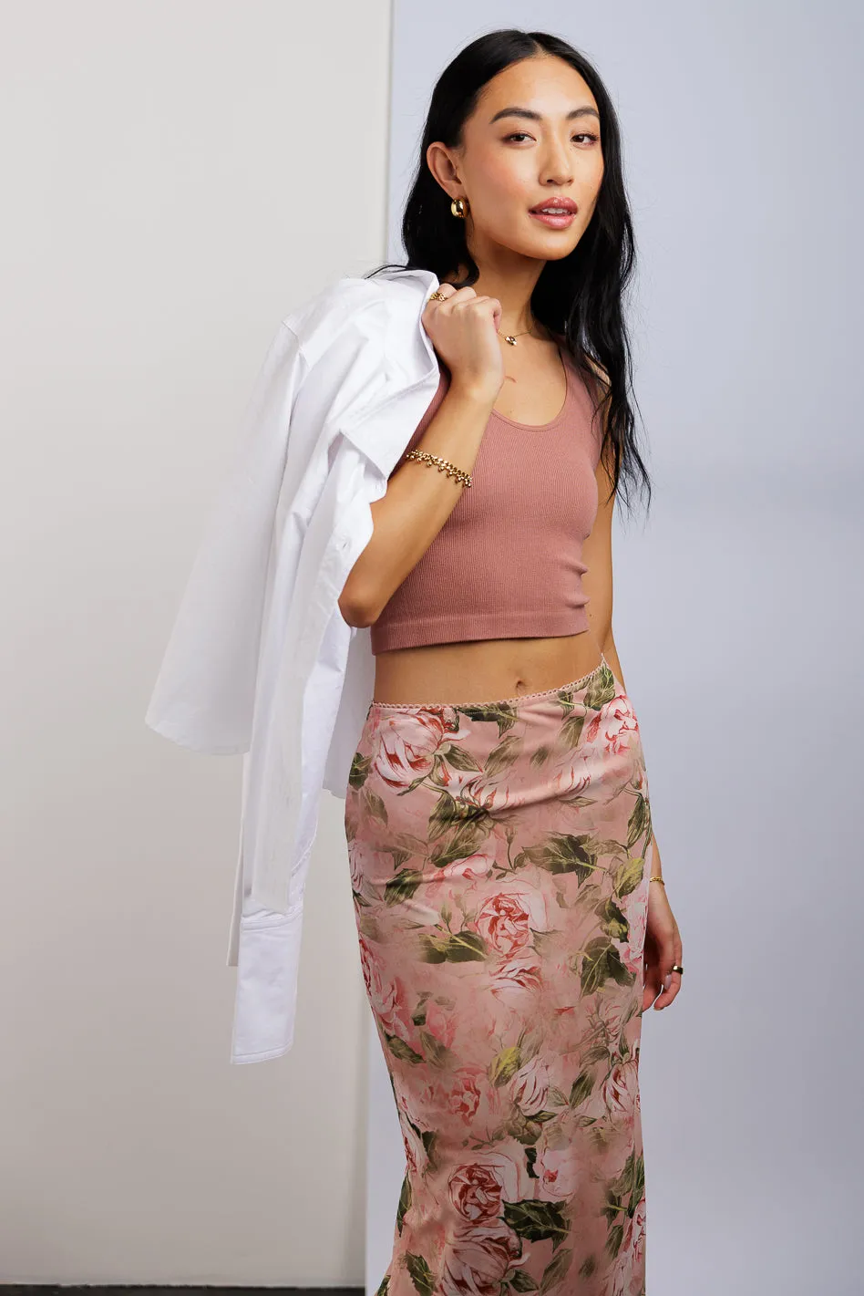 Safiya Cropped Tank in Terracotta - FINAL SALE