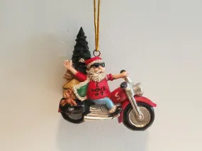 Santa Biker Christmas ornament
