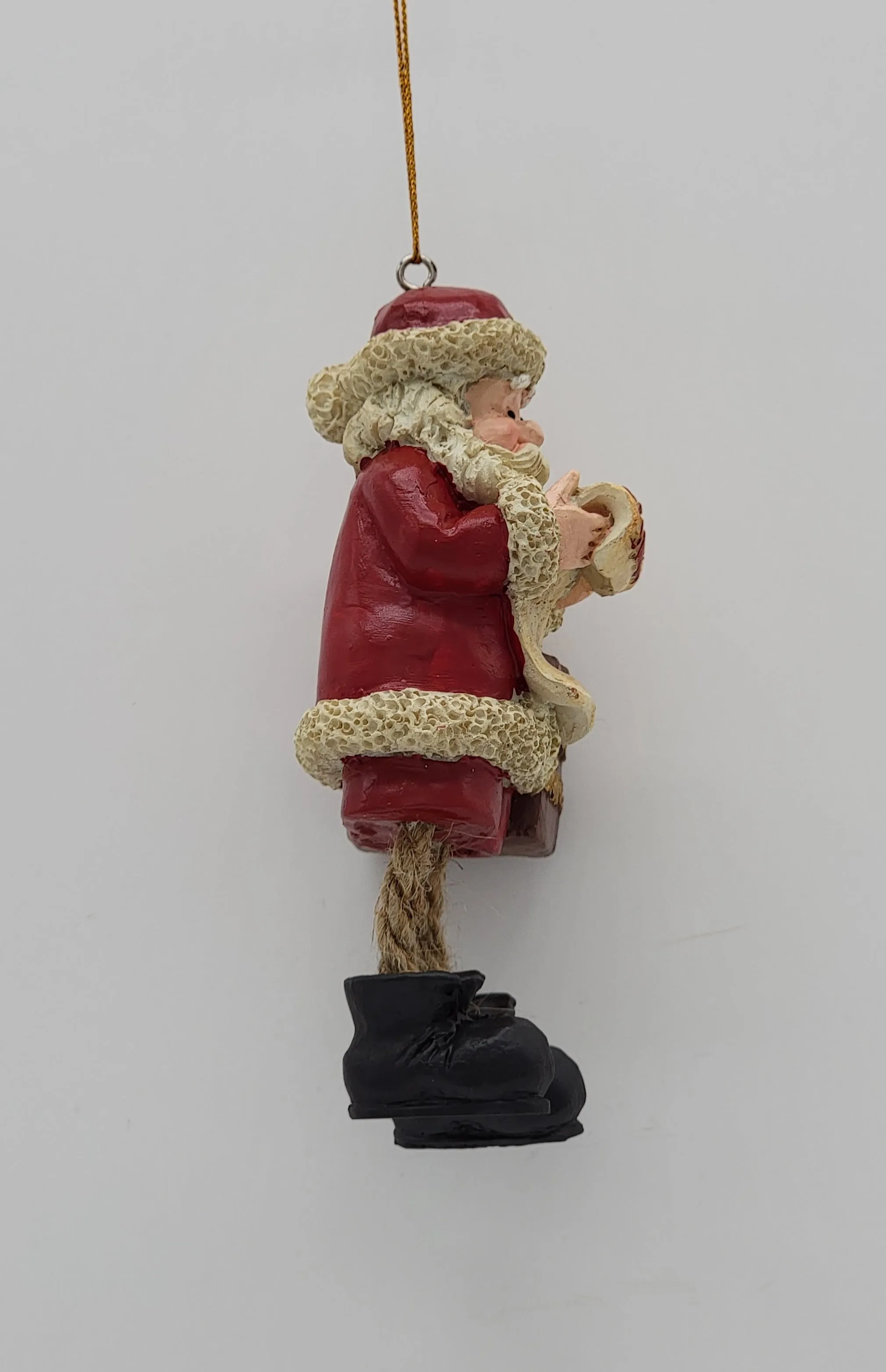 Santa Holding Shopping List Christmas Ornament