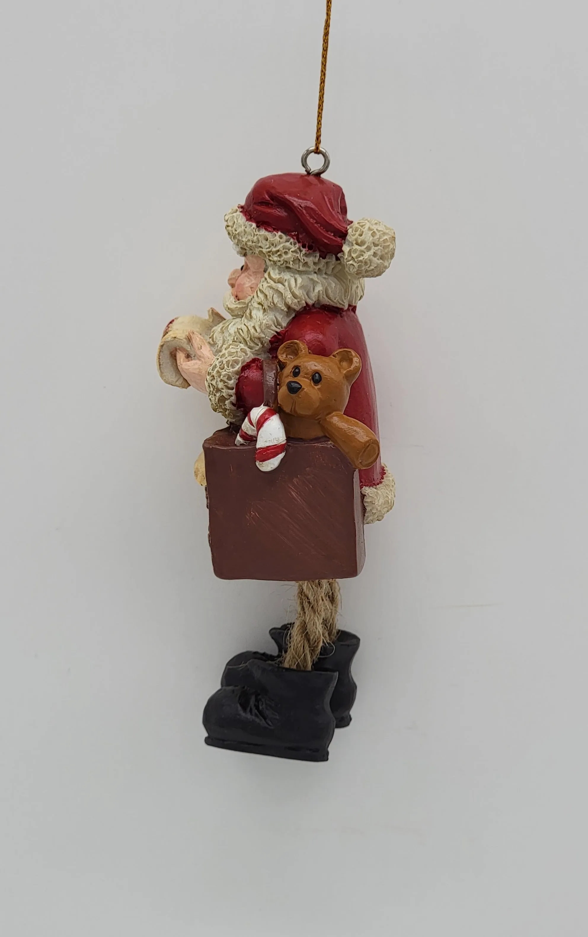 Santa Holding Shopping List Christmas Ornament
