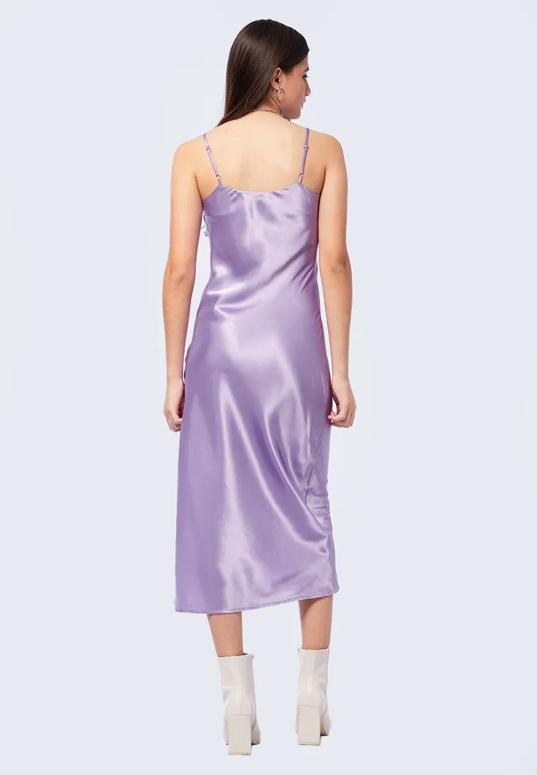 Satin Midi Slip Dress