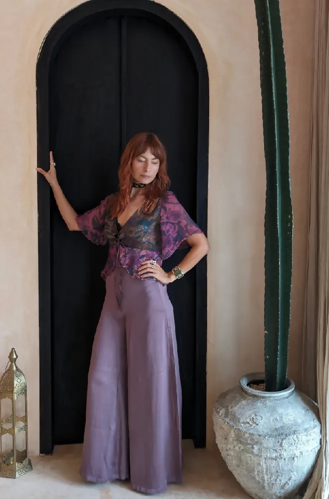 Satin Palazzo Pants