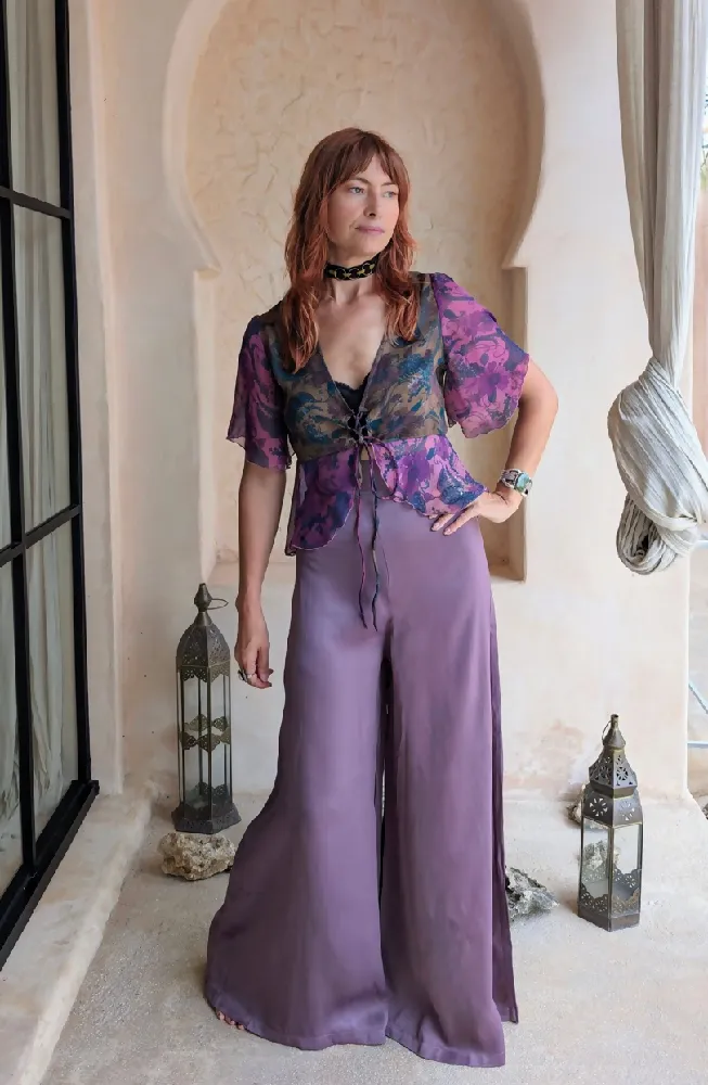 Satin Palazzo Pants